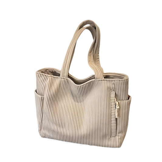 Casual Corduroy Carryall Tote Bag