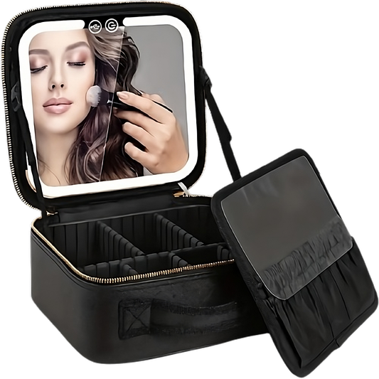 Lighted Mirror Makeup Bag