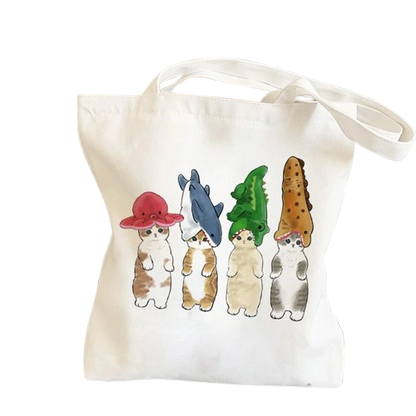 Cartoon Cats Tote Bag