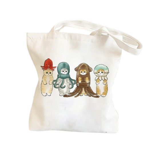 Cartoon Cats Tote Bag