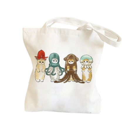 Cartoon Cats Tote Bag